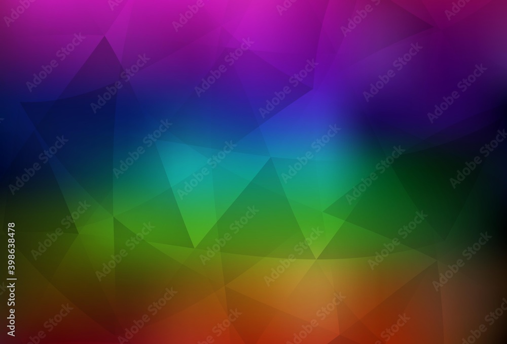 Obraz premium Dark Multicolor vector abstract polygonal background.