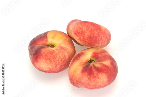 Sweet ripe tasty flat peach