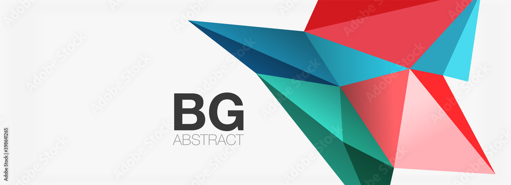 3d mosaic abstract backgrounds, low poly shape geometric design