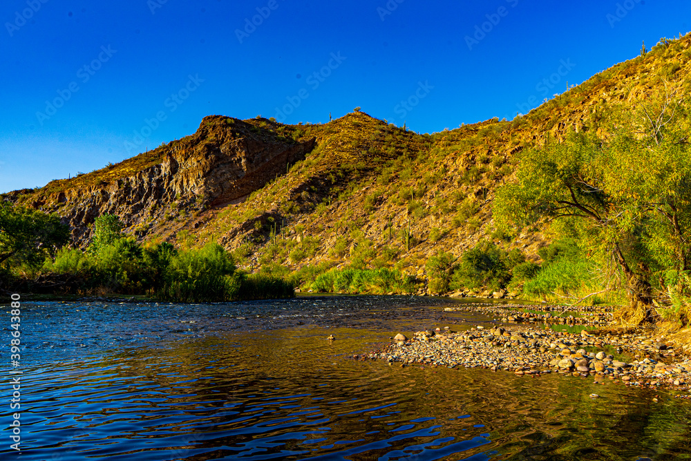 The Salt River bends around the mountain