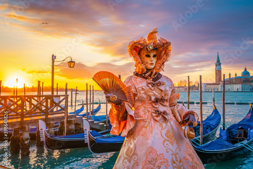 Famous carnival in Venice, Italy