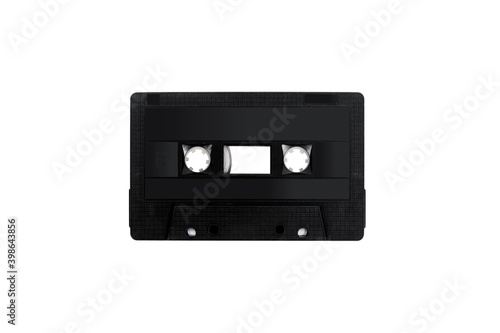 Old Cassette tape isolated on white background.