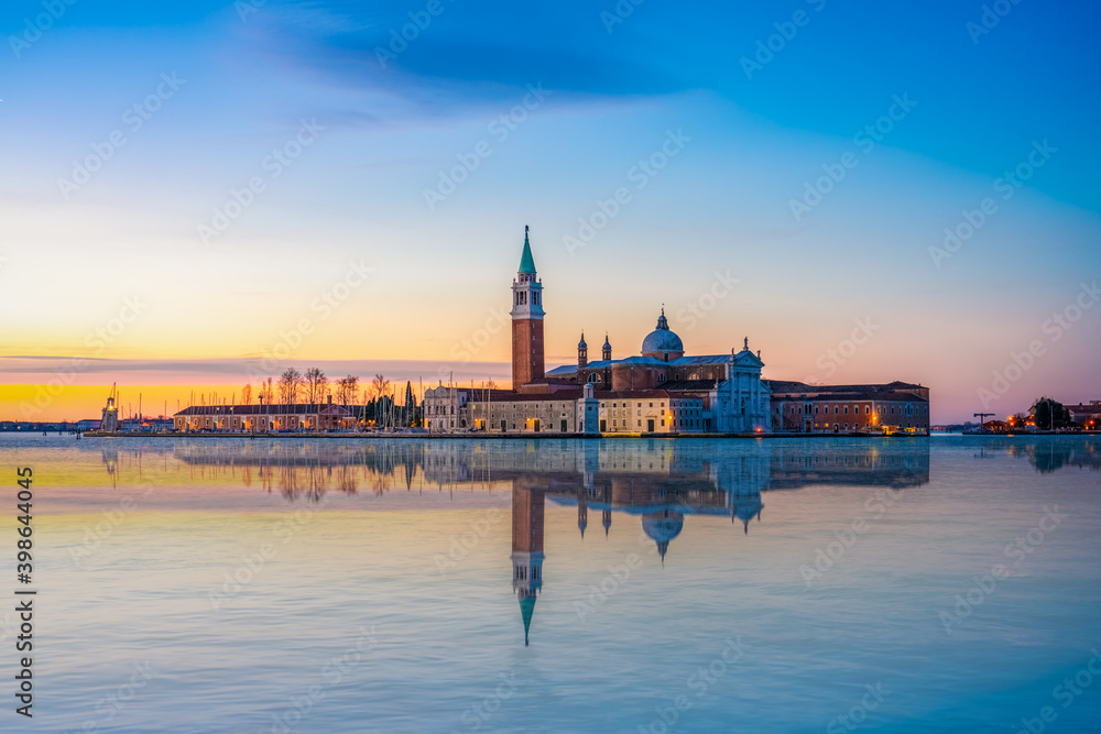 San Giorgio di Maggiore in Venice at beautiful sunrise
