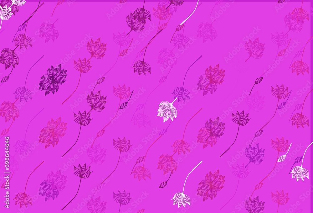 Fototapeta premium Light Purple vector sketch layout.