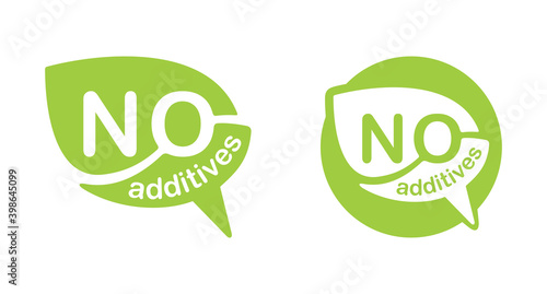 No additives sign in bubble shape