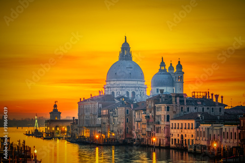 Basilica Santa Maria della Salute at sunrise. Landmark of Venice, Italy © Pawel Pajor