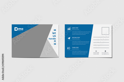 Corporate Business Double Sided Professional Postcard Vector Design, Event Card Design, Direct Mail EDDM Template, Invitation Design.