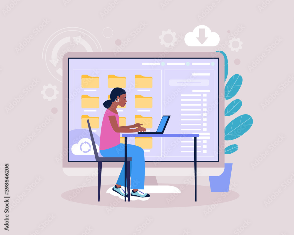 Cloud data storage concept Cloud data storage concept