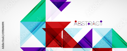 Set of vector triangle geometric backgrounds. Vector illustration for covers, banners, flyers and posters and other designs