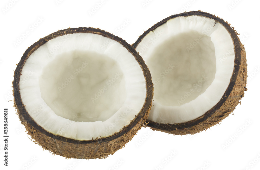 Coconut isolated on white background close-up. Coconut isolated on white background close-up.