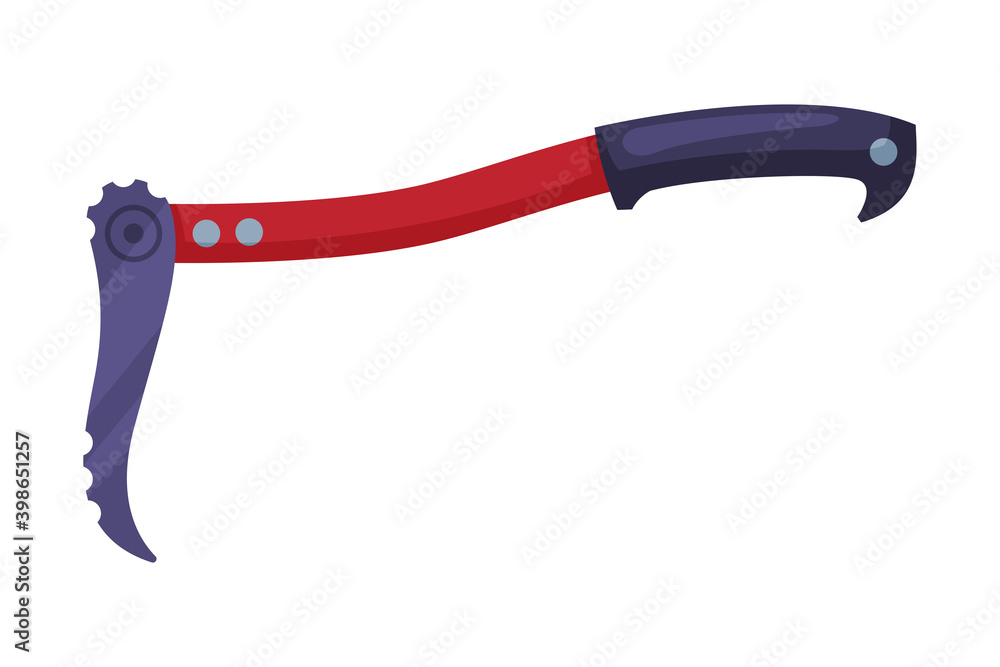 Obraz premium Pickaxe as Industrial Equipment and Implement for Woodcutting and Timber Felling Vector Illustration