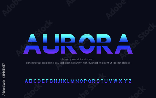 Modern gradient alphabet fonts. Typography for a poster, banner. Vector element or template A to Z