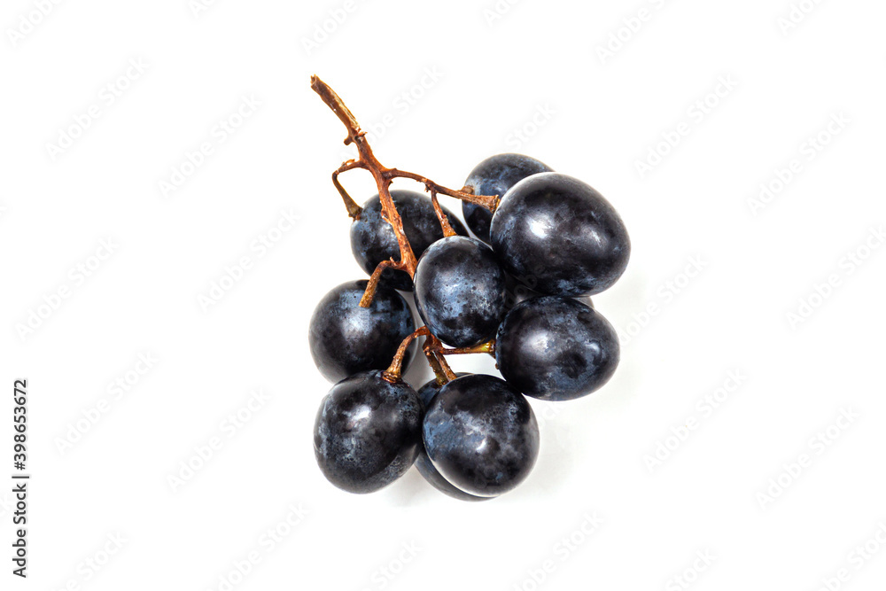 Fresh Dark blue purple grape isolated on white background. Fresh Dark blue purple grape isolated on white background.