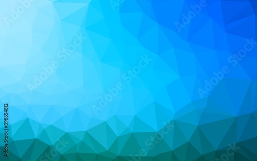 Light BLUE vector abstract polygonal cover. Brand new colorful illustration in with gradient. Template for your brand book.