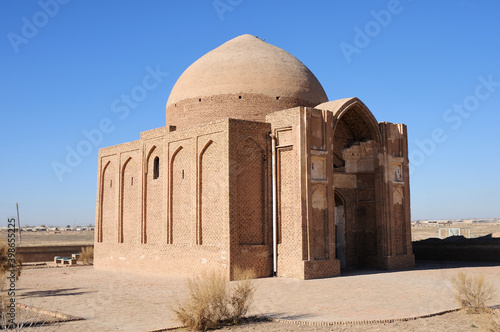 Ebul Fazil Tomb was built in the 11th century during the Great Seljuk period. The brickwork in the tomb is striking. Serakhs, Turkmenistan. photo