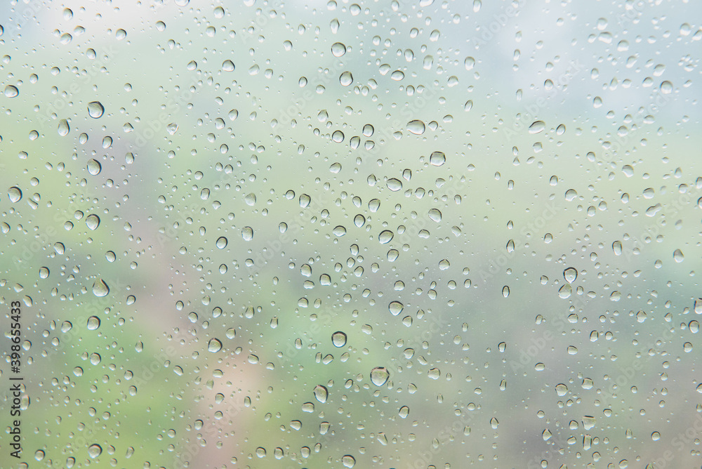 Rain drops  on the window