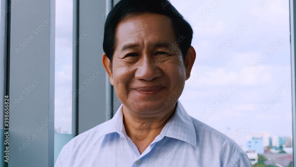 Portrait of smiling senior man. Portrait of smiling senior man.