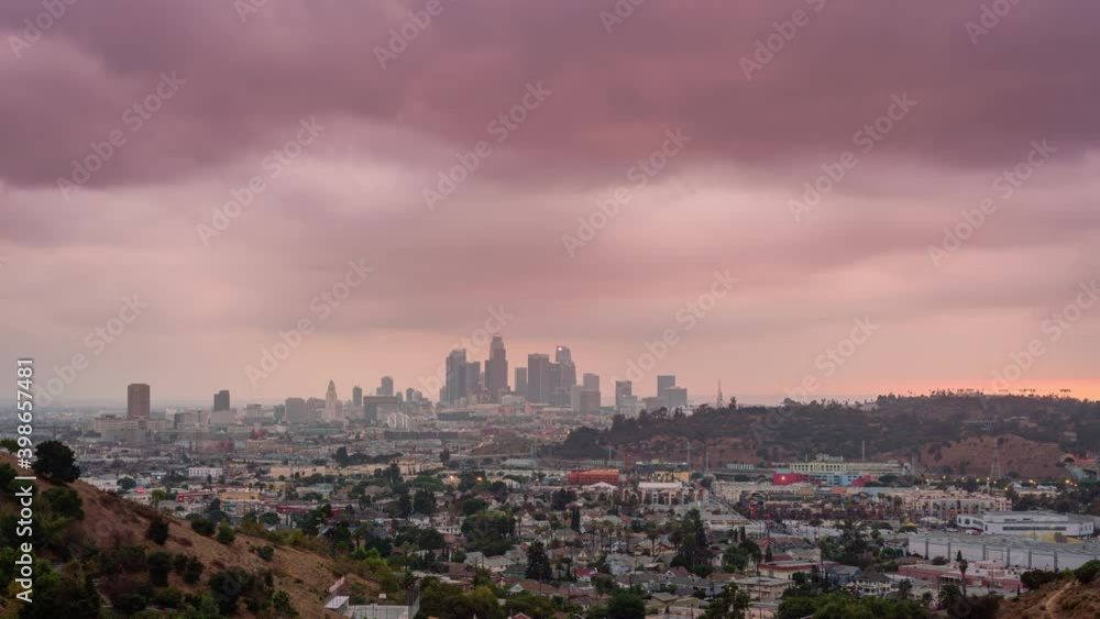 Downtown Los Angeles Sunset Time lapse Downtown Los Angeles Sunset Time lapse