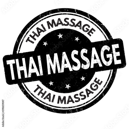Thai massage sign or stamp
