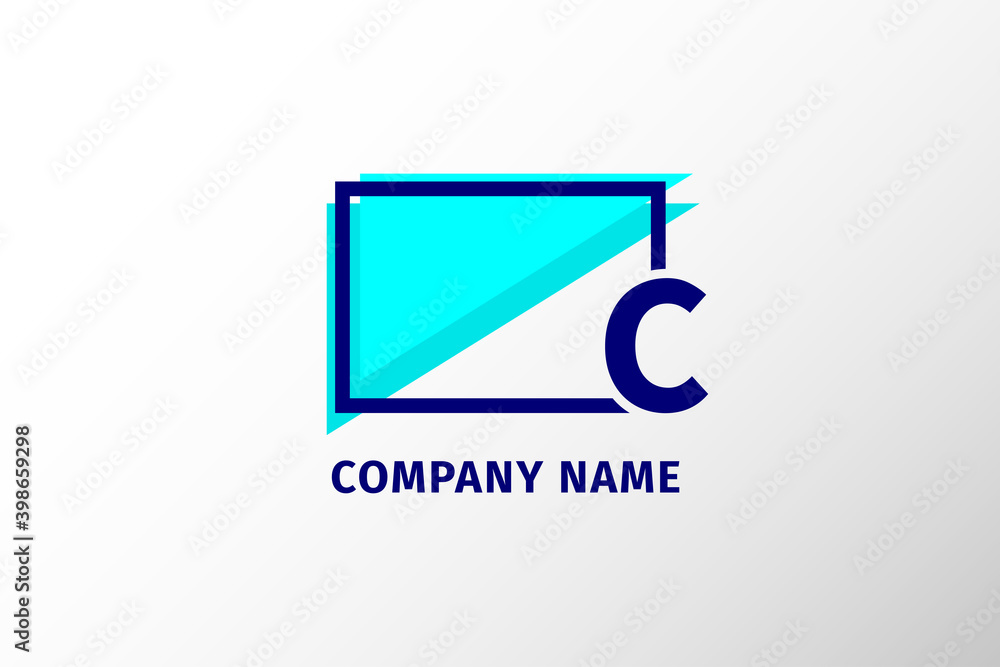 screen frame letter C. modern and stand out professional corporate logo screen frame letter C. modern and stand out professional corporate logo