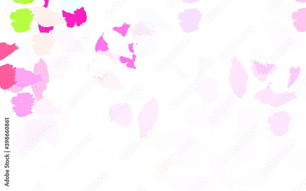 Light Pink, Blue vector background with abstract shapes.