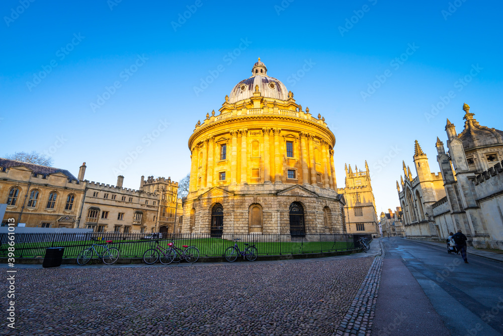 Radcliffe square in Oxford city in England 