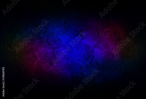 Dark Blue, Red vector doodle background with roses, flowers.