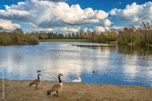 Tongwell lake in Milton Keynes. England 