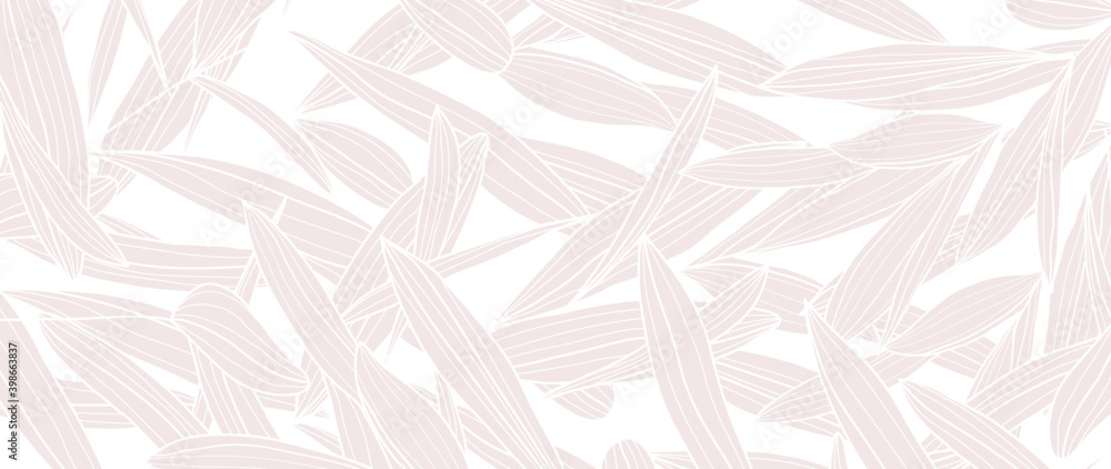 Obraz premium Olive brunch background vector. Gold and luxury natural leaves wallpaper for prints and fabric. vector illustration.