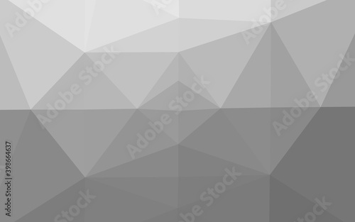 Light Silver, Gray vector abstract mosaic background. Shining colored illustration in a Brand new style. The best triangular design for your business. © Dmitry