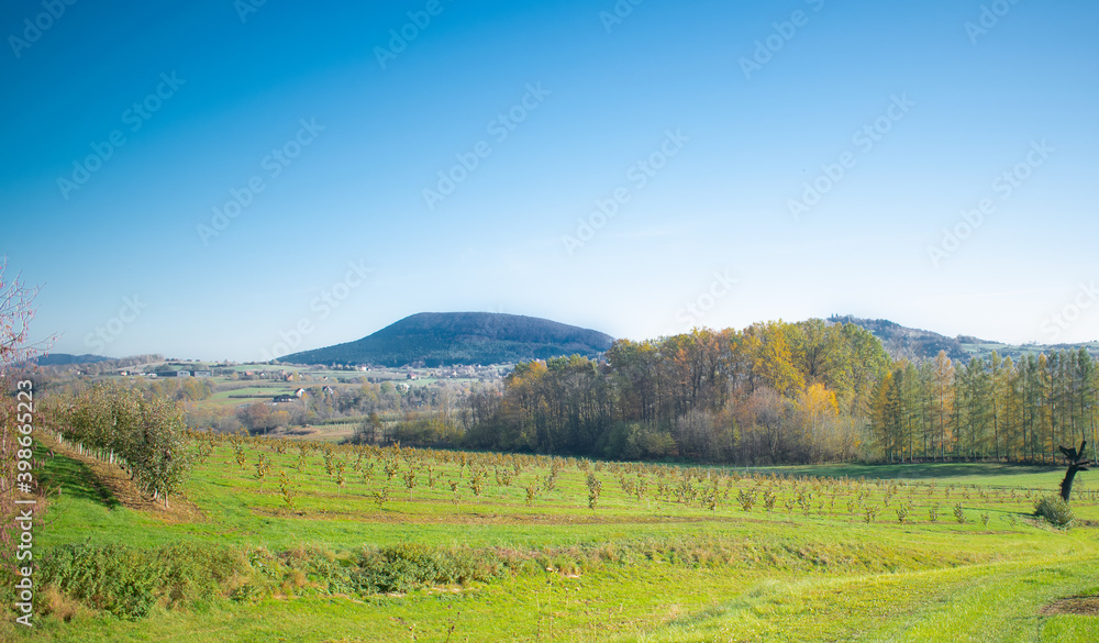 Kostrza in Beskid Wyspowy in Poland. Polish mountains Kostrza in Beskid Wyspowy in Poland. Polish mountains