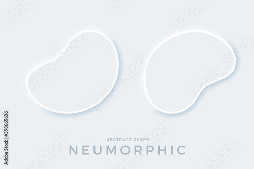User interface elements for mobile app. Abstract Amoeba Shape