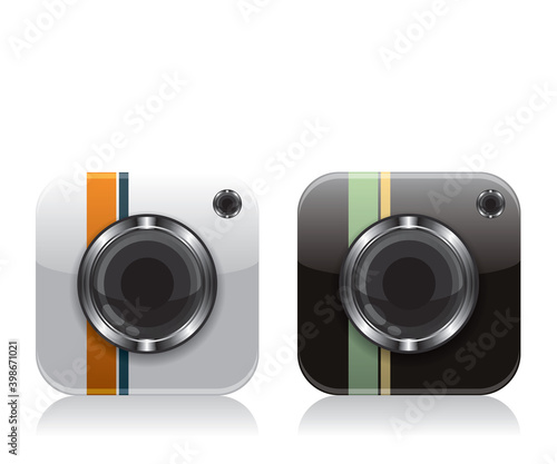 Retro camera icons