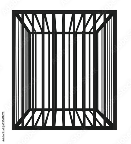 Cage metal bars. vector illustration