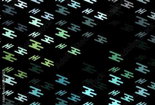 Dark Green, Yellow vector pattern with narrow lines.
