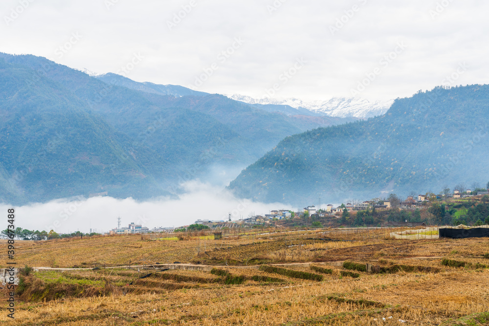 landscape with mountains and clouds landscape with mountains and clouds