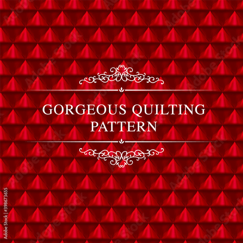  Gorgeous red quilting Seamless pattern. For background.