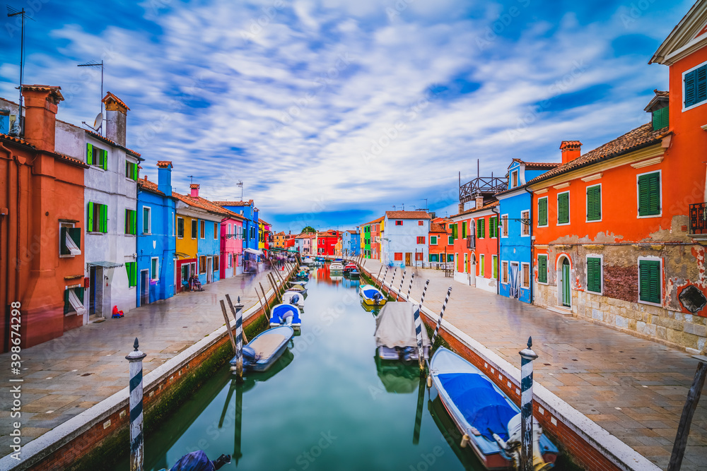 Colourful Burano island near Venice, Italy