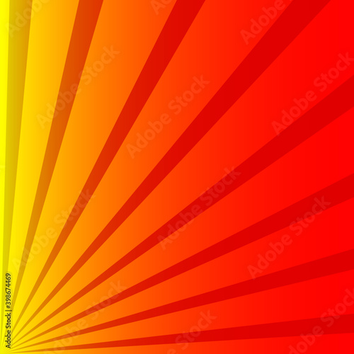 Geometric orange background with a pattern of rays  stripes. Vector illustration.