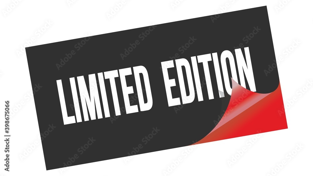 LIMITED EDITION text on black red sticker stamp. LIMITED EDITION text on black red sticker stamp.
