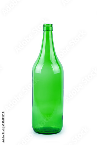 Big vine bottle isolated on a white background