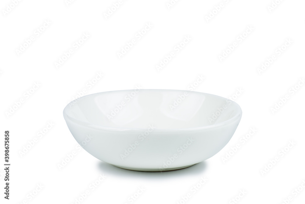 Empty white bowl (clay pot) in Korean style isolated on white background Empty white bowl (clay pot) in Korean style isolated on white background