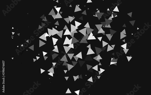 Light Silver  Gray vector texture in triangular style. Modern abstract illustration with colorful triangles. Pattern for commercials.