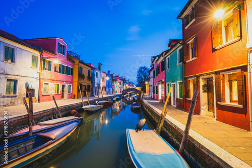 Architecture of Burano island at dusk in Italy © Pawel Pajor
