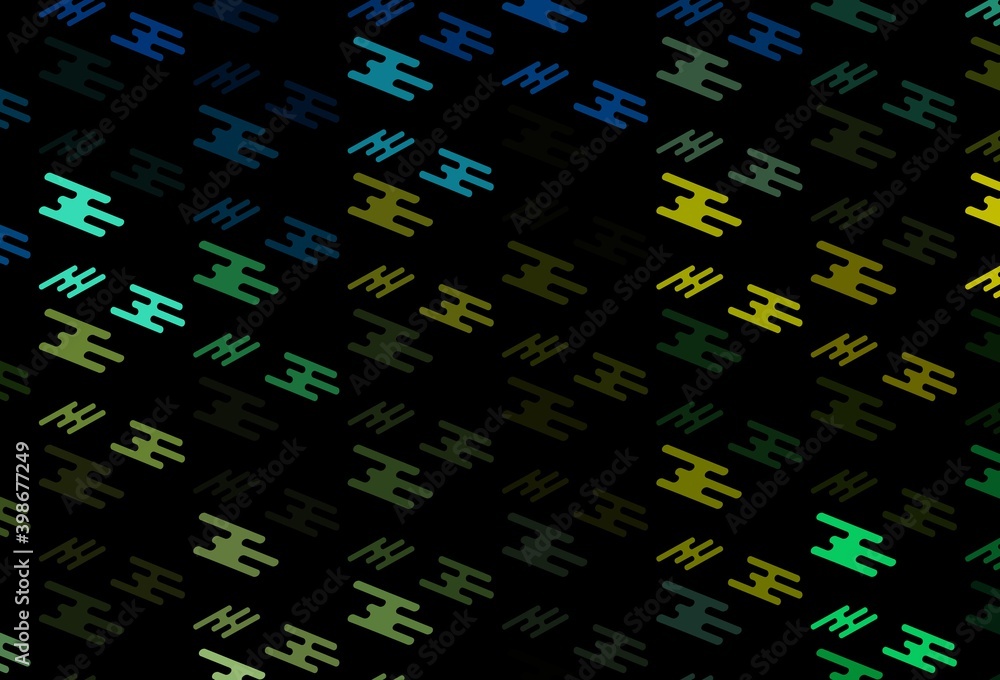 Dark Blue, Yellow vector backdrop with long lines. Dark Blue, Yellow vector backdrop with long lines.