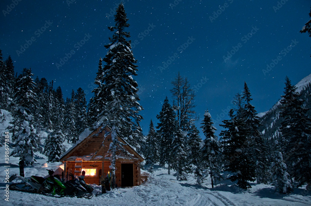house in the forest from winter Siberia house in the forest from winter Siberia