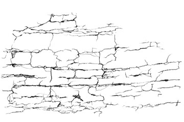 Very cracked wall shabby surface for making brush