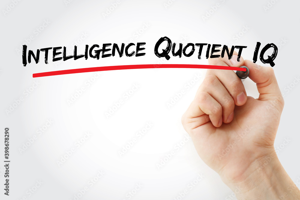 Fototapeta premium Intelligence Quotient IQ text with marker, concept background