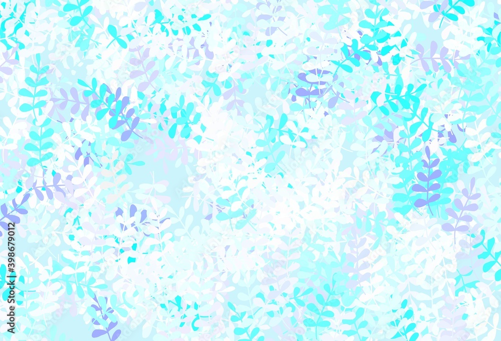 Light Pink, Blue vector elegant background with leaves. Light Pink, Blue vector elegant background with leaves.