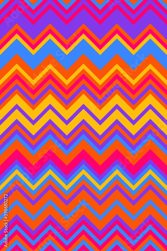 Colorful herringbone chevron texture zigzag pattern, abstract geometric vector seamless backgrounds or wallpaper. © bravissimos